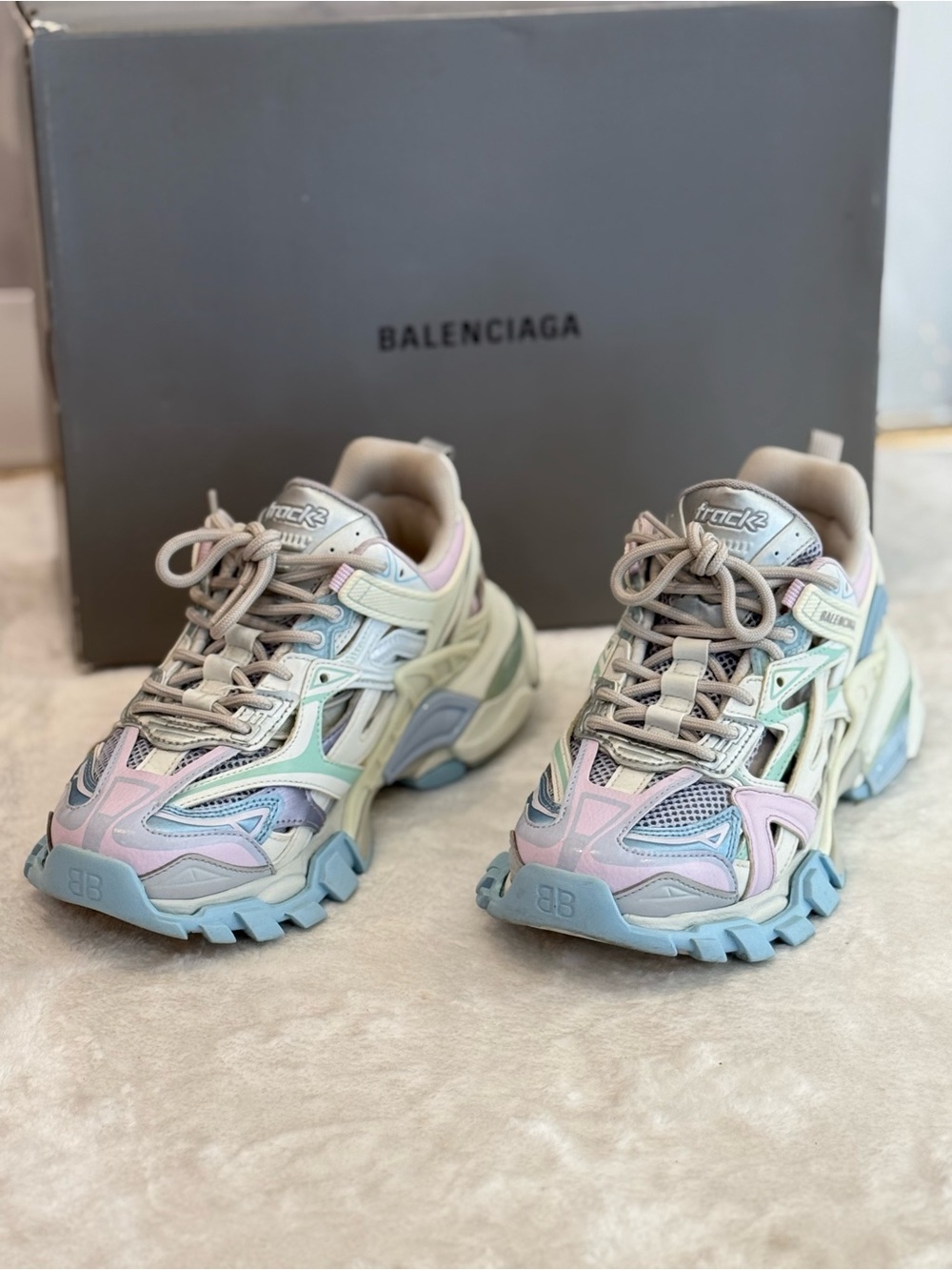 Balenciaga Track Sneakers in Pastel Multicolor